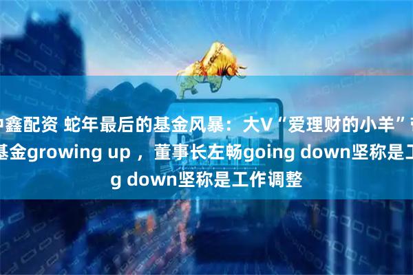 中鑫配资 蛇年最后的基金风暴：大V“爱理财的小羊”带货德邦基金growing up ，董事长左畅going down坚称是工作调整